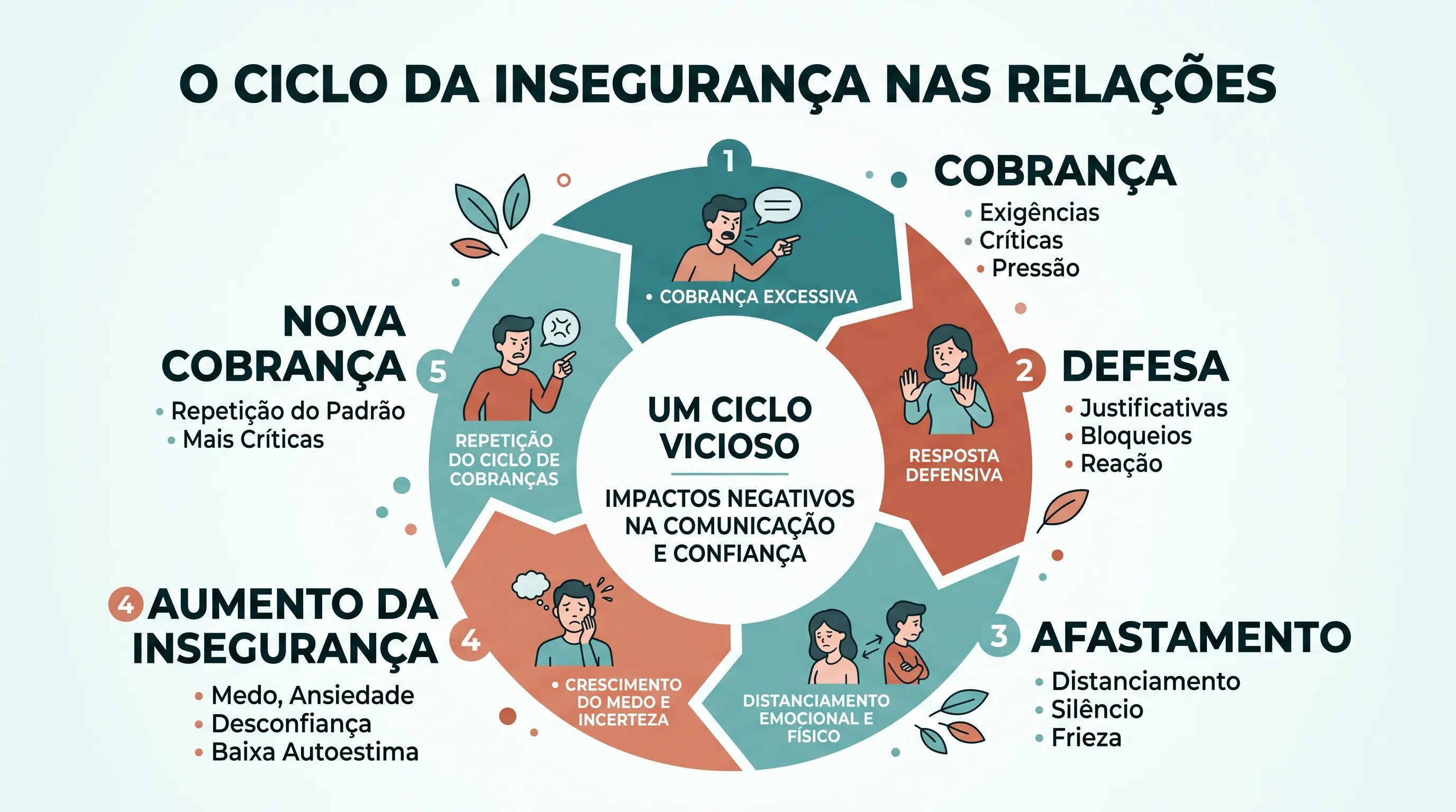 Diagrama do ciclo de cobrança, defesa, afastamento e nova cobrança