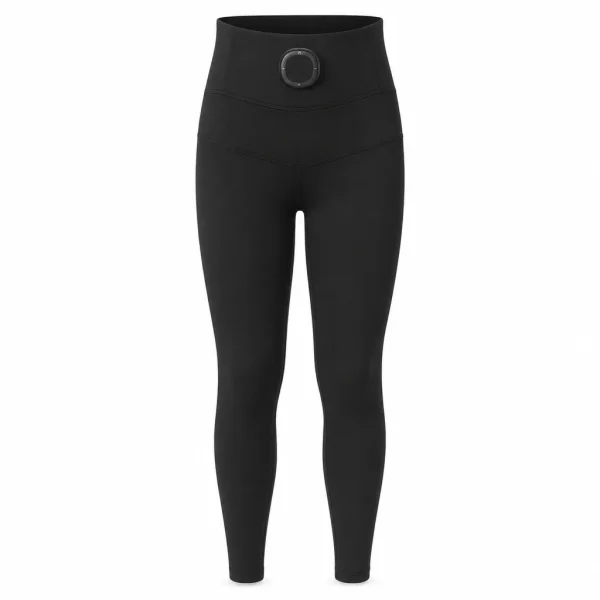 Calça legging de yoga com EMS preta e módulo na cintura