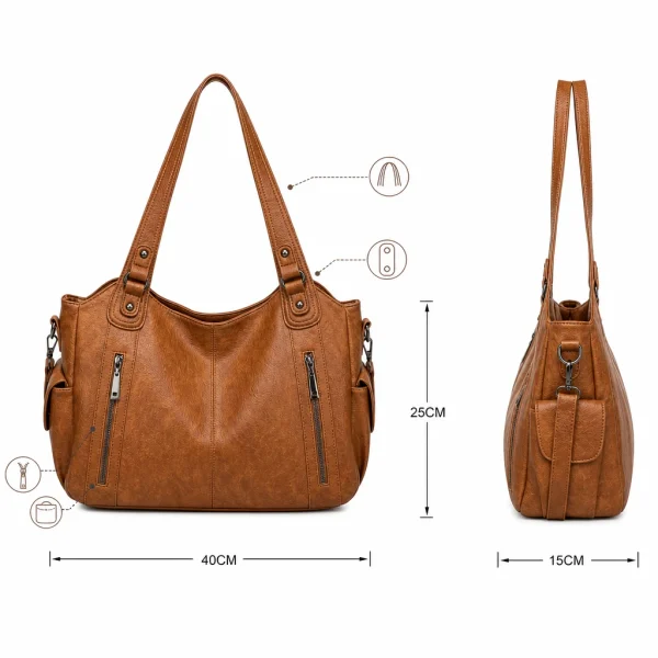 Bolsa grande feminina com proporções técnicas de 40 25 15CM